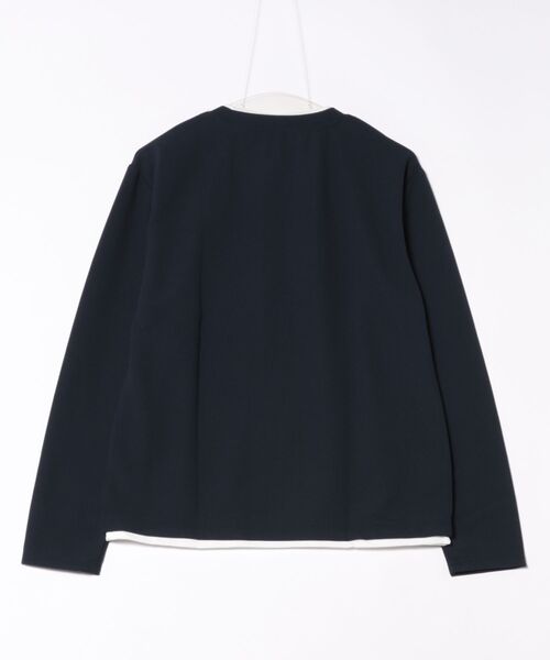 NAVY（ネイビー）の「NAVY 時短フェイクレイヤード カルゼダブルクルーネック長袖Tシャツ（Tシャツ/カットソー・メンズ・ネイビー/ブラウン/チャコールグレー/グレー・XL/L/M/S）」の15枚目の写真