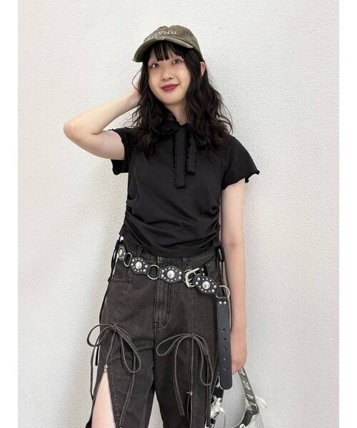 hugi zozo フリルフーディー　ガーリー フリルカットフーディー（Tシャツ/カットソー）｜jouetie