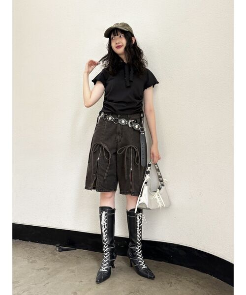 jouetie（ジュエティ）の「フリルカットフーディー（Tシャツ/カットソー・レディース・ネイビー/ブラック・MEDIUM）」の10枚目の写真