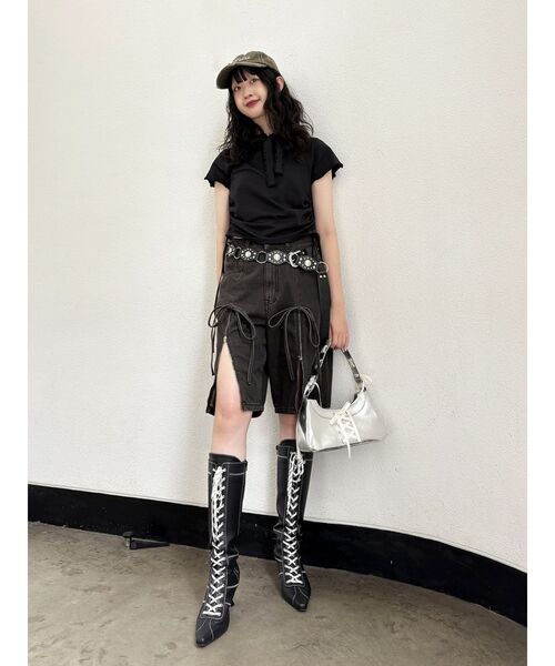 jouetie（ジュエティ）の「フリルカットフーディー（Tシャツ/カットソー・レディース・ネイビー/ブラック・MEDIUM）」の11枚目の写真