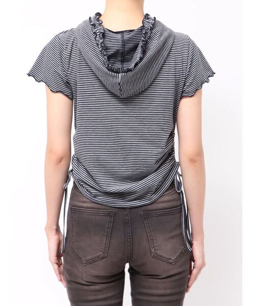 jouetie（ジュエティ）の「フリルカットフーディー（Tシャツ/カットソー・レディース・ネイビー/ブラック・MEDIUM）」の14枚目の写真