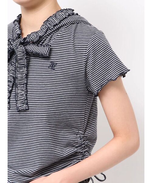 jouetie（ジュエティ）の「フリルカットフーディー（Tシャツ/カットソー・レディース・ネイビー/ブラック・MEDIUM）」の16枚目の写真