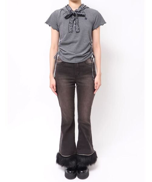 jouetie（ジュエティ）の「フリルカットフーディー（Tシャツ/カットソー・レディース・ネイビー/ブラック・MEDIUM）」の20枚目の写真