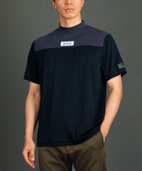 セール】<MENS>【メンズ】胸切替UV冷感プルオーバー（Tシャツ