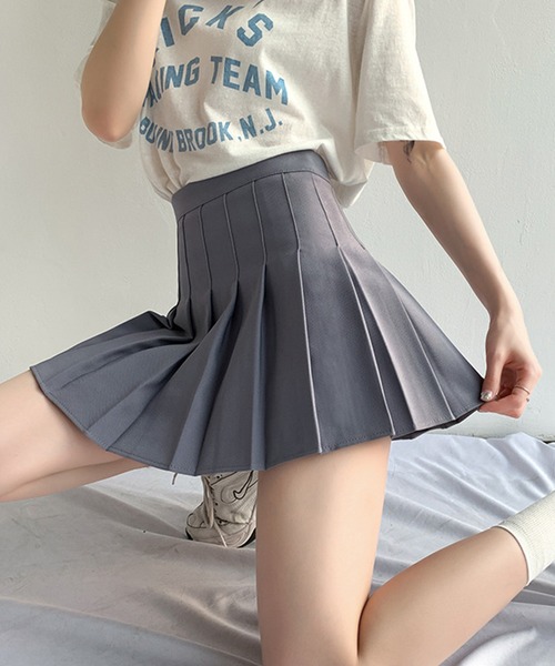 c.u.l（シーユーエル）の「ミニ ショーパン一体型 インナーパンツ付きプリーツスカート culw855（スカート・レディース・ブラウン/ブラック/ネイビー/ダークグレー/ベージュ/グレー・M/L）」の12枚目の写真