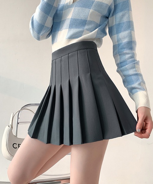 c.u.l（シーユーエル）の「ミニ ショーパン一体型 インナーパンツ付きプリーツスカート culw855（スカート・レディース・ブラウン/ブラック/ネイビー/ダークグレー/ベージュ/グレー・M/L）」の20枚目の写真