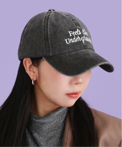 CONTROL FREAK(コントロールフリーク)の「CONTROL FREAK / CTFK(コントロールフリーク/シーティーエフケー)ピグメントロゴキャップ(キャップ・レディース・ブラック/ブラウン/ベージュ・FREE)」の4枚目の写真