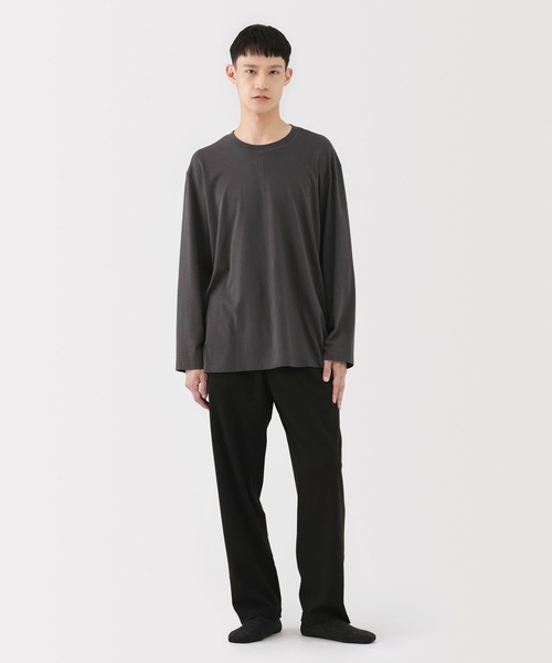 MUJI Labo(ムジラボ)の「〔MUJI Labo〕男女兼用 スムースジャージーリラックスパンツ(その他パンツ・メンズ・ブラック/ダークブラウン/ダークグレー・S/M/L)」の4枚目の写真
