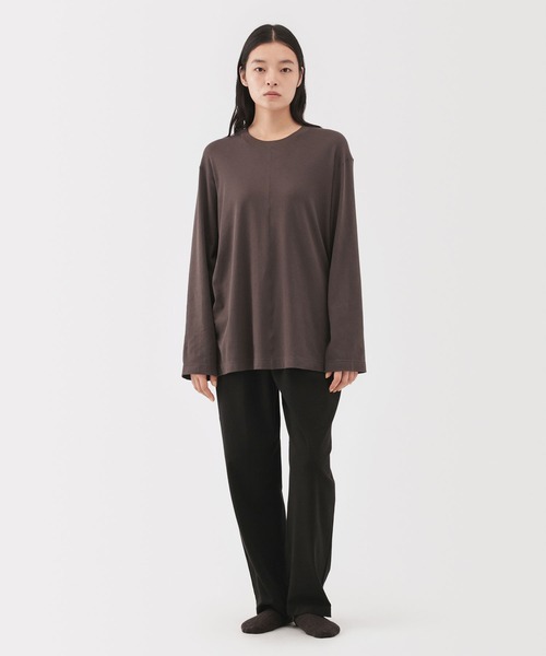 MUJI Labo(ムジラボ)の「〔MUJI Labo〕男女兼用 スムースジャージーリラックスパンツ(その他パンツ・メンズ・ブラック/ダークブラウン/ダークグレー・S/M/L)」の6枚目の写真