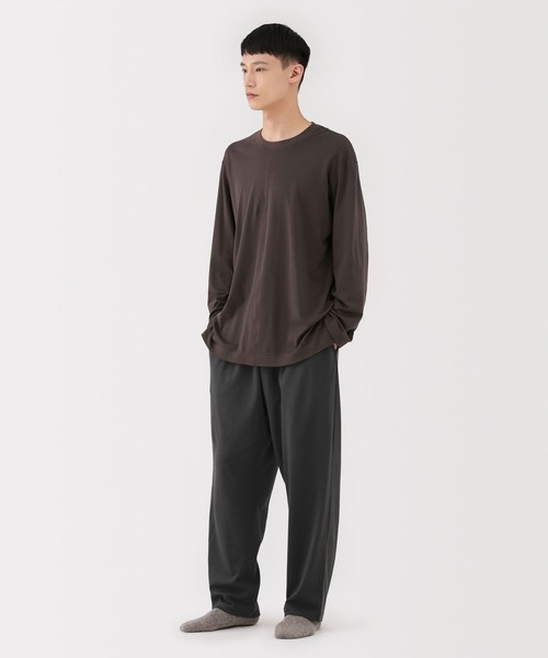MUJI Labo(ムジラボ)の「〔MUJI Labo〕男女兼用 スムースジャージーリラックスパンツ(その他パンツ・メンズ・ブラック/ダークブラウン/ダークグレー・S/M/L)」の9枚目の写真