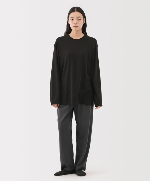 MUJI Labo(ムジラボ)の「〔MUJI Labo〕男女兼用 スムースジャージーリラックスパンツ(その他パンツ・メンズ・ブラック/ダークブラウン/ダークグレー・S/M/L)」の11枚目の写真