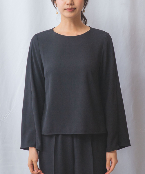 NARACAMICIE(ナラカミーチェ)の「【NARACAMICIE】【セットアップ対応】長袖プルオーバー(シャツ/ブラウス・レディース・ブラウン/ブラック・M/XL)」の3枚目の写真