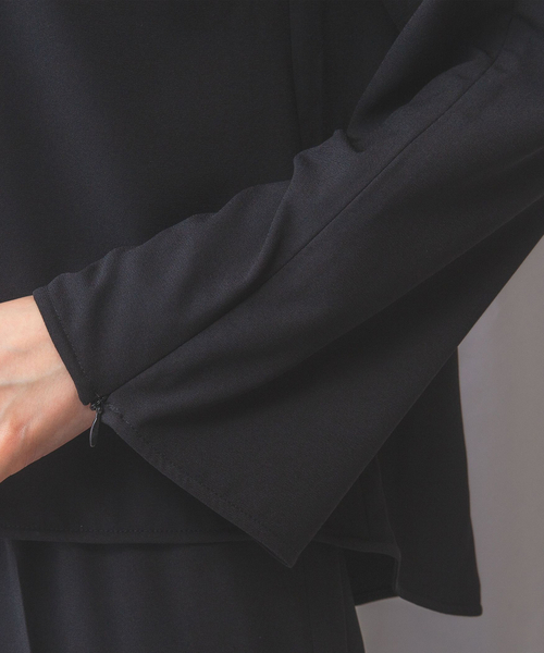 NARACAMICIE(ナラカミーチェ)の「【NARACAMICIE】【セットアップ対応】長袖プルオーバー(シャツ/ブラウス・レディース・ブラウン/ブラック・M/XL)」の9枚目の写真