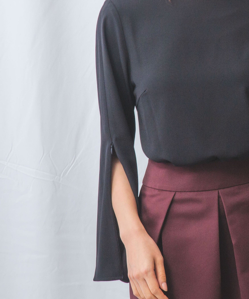 NARACAMICIE(ナラカミーチェ)の「【NARACAMICIE】【セットアップ対応】長袖プルオーバー(シャツ/ブラウス・レディース・ブラウン/ブラック・M/XL)」の11枚目の写真