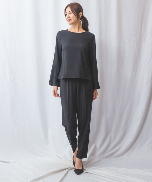 NARACAMICIE(ナラカミーチェ)の「【NARACAMICIE】【セットアップ対応】長袖プルオーバー(シャツ/ブラウス・レディース・ブラウン/ブラック・M/XL)」の13枚目の写真