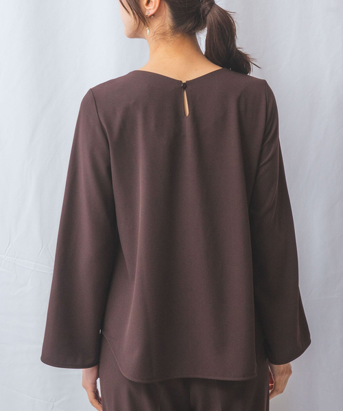 NARACAMICIE(ナラカミーチェ)の「【NARACAMICIE】【セットアップ対応】長袖プルオーバー(シャツ/ブラウス・レディース・ブラウン/ブラック・M/XL)」の16枚目の写真