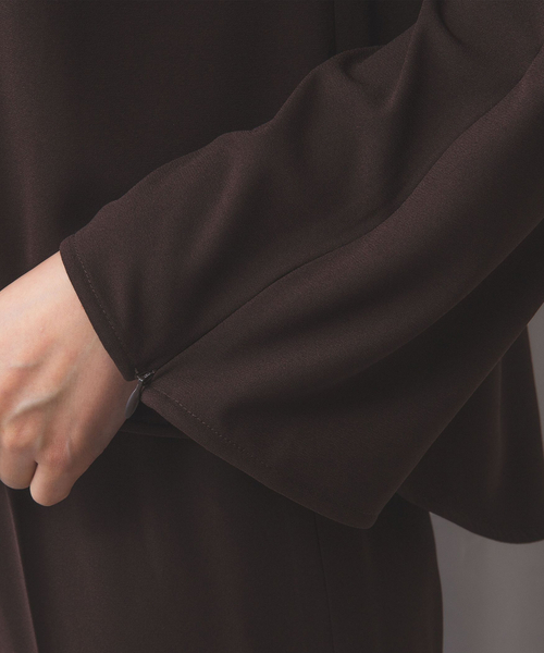 NARACAMICIE(ナラカミーチェ)の「【NARACAMICIE】【セットアップ対応】長袖プルオーバー(シャツ/ブラウス・レディース・ブラウン/ブラック・M/XL)」の19枚目の写真