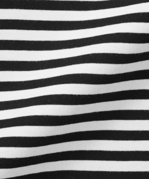 無印良品（ムジルシリョウヒン）の「キッズ　綿天竺編みクルーネック長袖Ｔシャツ　ボーダー（Tシャツ/カットソー・キッズ・ピンク系/グレー系/ブルー系/カーキ系/ブラック系・110/130/120/150/140）」の17枚目の写真