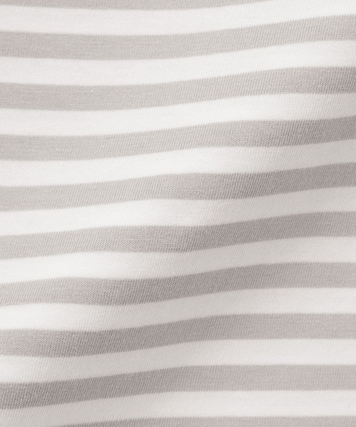 無印良品（ムジルシリョウヒン）の「キッズ　綿天竺編みクルーネック長袖Ｔシャツ　ボーダー（Tシャツ/カットソー・キッズ・ピンク系/グレー系/ブルー系/カーキ系/ブラック系・110/130/120/150/140）」の13枚目の写真