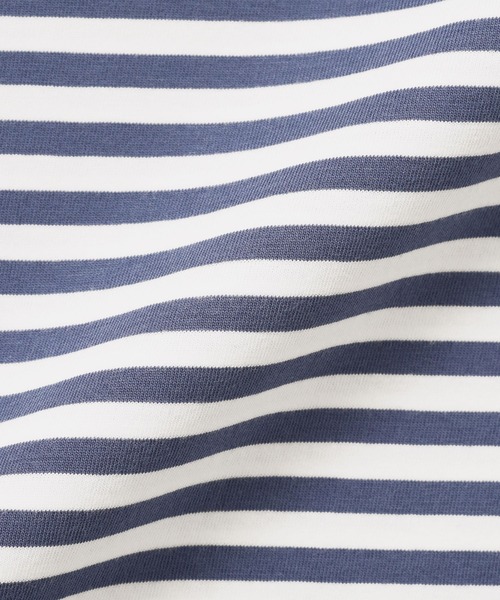 無印良品（ムジルシリョウヒン）の「キッズ　綿天竺編みクルーネック長袖Ｔシャツ　ボーダー（Tシャツ/カットソー・キッズ・ピンク系/グレー系/ブルー系/カーキ系/ブラック系・110/130/120/150/140）」の7枚目の写真