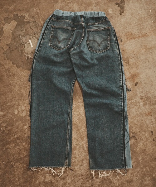 ALL RUNS(オールランズ)の「SIDE LINE DENIM PANTS デニムパンツ(デニムパンツ・メンズ・ブルー系3/ブルー系5/ブルー系1/ブルー系4/ブルー系2・FREE)」の8枚目の写真