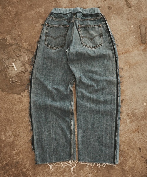 ALL RUNS(オールランズ)の「SIDE LINE DENIM PANTS デニムパンツ(デニムパンツ・メンズ・ブルー系3/ブルー系5/ブルー系1/ブルー系4/ブルー系2・FREE)」の7枚目の写真