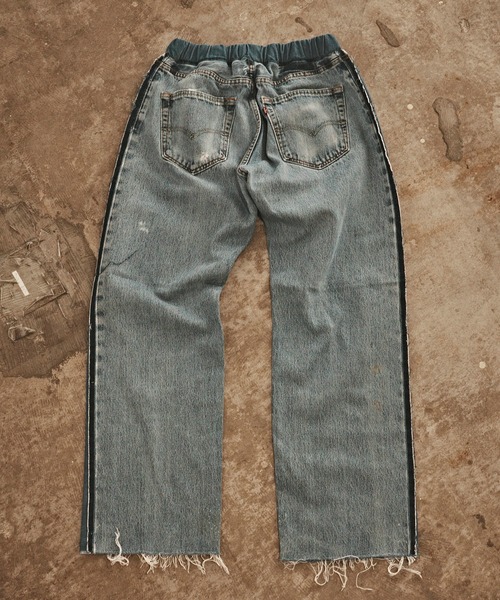 ALL RUNS(オールランズ)の「SIDE LINE DENIM PANTS デニムパンツ(デニムパンツ・メンズ・ブルー系3/ブルー系5/ブルー系1/ブルー系4/ブルー系2・FREE)」の10枚目の写真