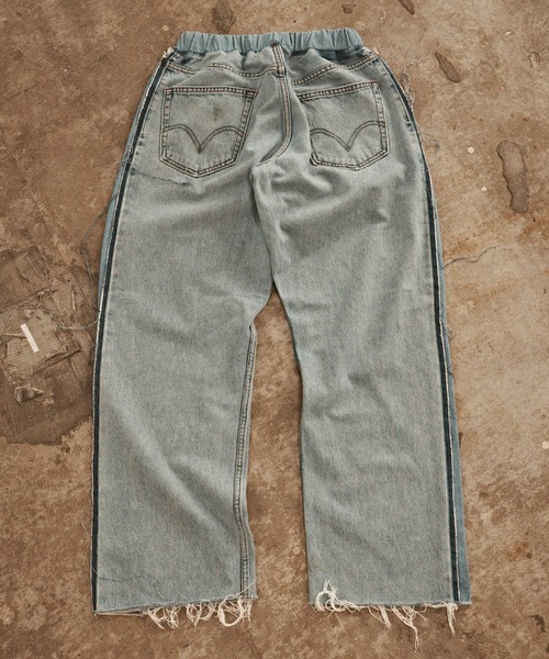 ALL RUNS(オールランズ)の「SIDE LINE DENIM PANTS デニムパンツ(デニムパンツ・メンズ・ブルー系3/ブルー系5/ブルー系1/ブルー系4/ブルー系2・FREE)」の9枚目の写真