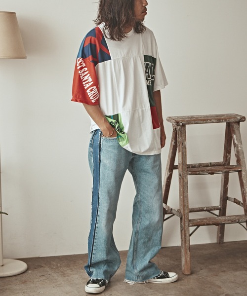 ALL RUNS(オールランズ)の「SIDE LINE DENIM PANTS デニムパンツ(デニムパンツ・メンズ・ブルー系3/ブルー系5/ブルー系1/ブルー系4/ブルー系2・FREE)」の22枚目の写真