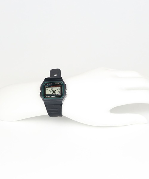 CASIO(カシオ)の「CASIO Collection / F-91W-3JH(デジタル腕時計・メンズ・ブラック×グリーン・FREE)」の10枚目の写真