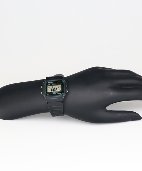 CASIO(カシオ)の「CASIO Collection / F-91W-3JH(デジタル腕時計・メンズ・ブラック×グリーン・FREE)」の11枚目の写真