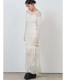 MURUA | 【追加生産分】クロシェニットワンピース(ワンピース)