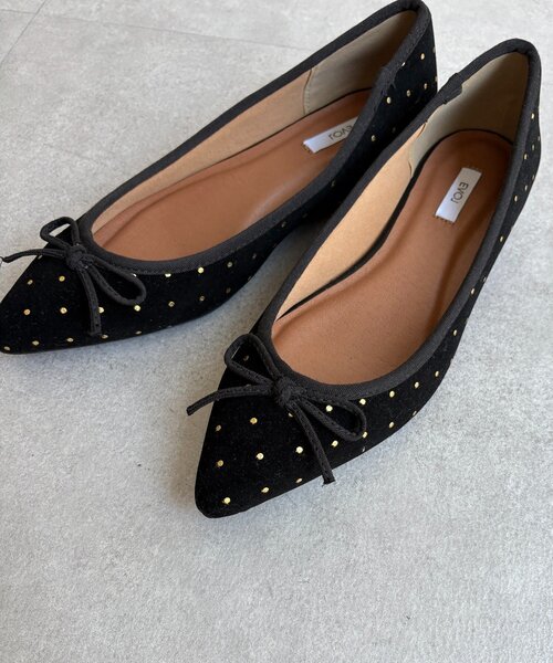 DouDou（ドゥドゥ）の「ポインテッドフラットシューズ（パンプス・レディース・ブラック/ライトベージュ・24.5cm/24cm/23cm/23.5cm）」の9枚目の写真