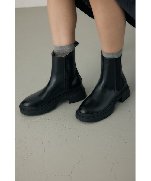 crie conforto（クリーコンフォルト）の「サイドゴアトラックソールブーツ　靴（ブーツ・レディース・ブラック/ブラウン・SMALL/MEDIUM/LARGE/LL）」の22枚目の写真