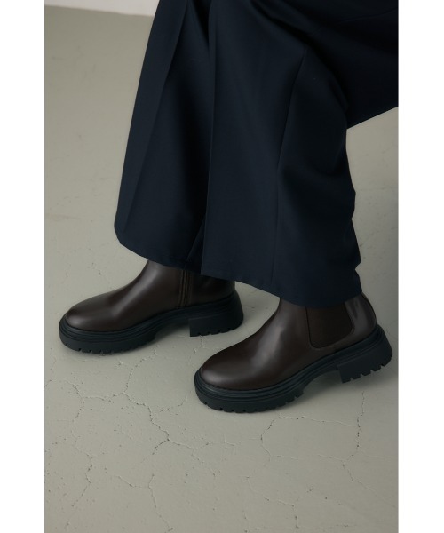 crie conforto（クリーコンフォルト）の「サイドゴアトラックソールブーツ　靴（ブーツ・レディース・ブラック/ブラウン・SMALL/MEDIUM/LARGE/LL）」の11枚目の写真