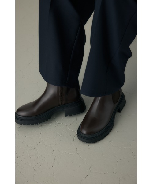 crie conforto（クリーコンフォルト）の「サイドゴアトラックソールブーツ　靴（ブーツ・レディース・ブラック/ブラウン・SMALL/MEDIUM/LARGE/LL）」の12枚目の写真