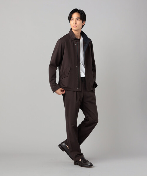 COMME CA MEN(コムサメン)の「ソロテックス レーヨンフィラメント ショートモッズブルゾン(ブルゾン・メンズ・ダークブラウン/ブラック・M/L)」の11枚目の写真