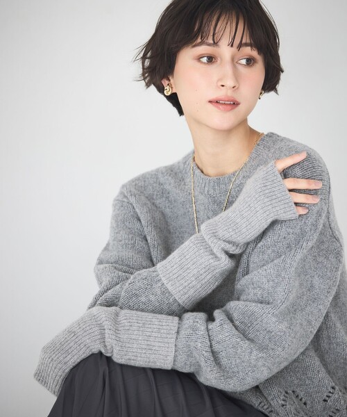 セール】ピュアカシミヤ アームウォーマー（アームカバー）｜23区