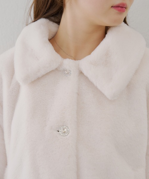 セール】キラキラ釦ファーブルゾン（ブルゾン）｜continuer de NICE