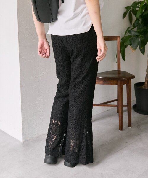 ear PAPILLONNER】柄パイピングワイドパンツ　F 新品 ear PAPILLONNER（イアパピヨネ）の「柄パイピングTシャツ【SUM1