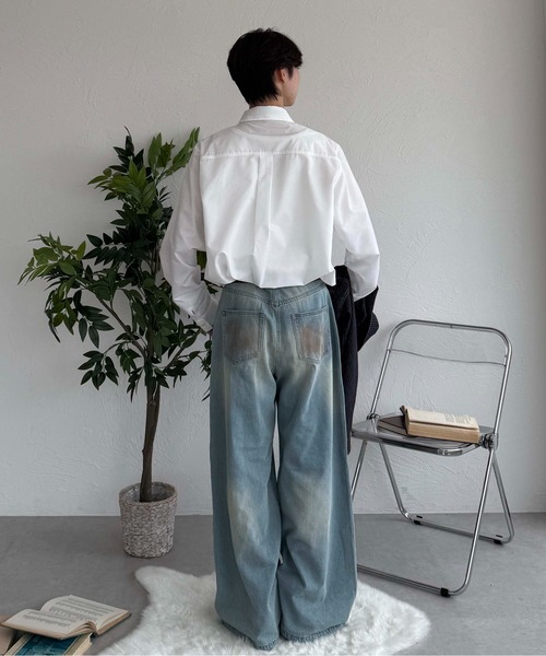 sedacle(セダクル)の「ネクタイ付きスタッズシャツ(シャツ/ブラウス・レディース・オフホワイト/ライトブルー/ネイビー・SMALL/MEDIUM/LARGE)」の21枚目の写真