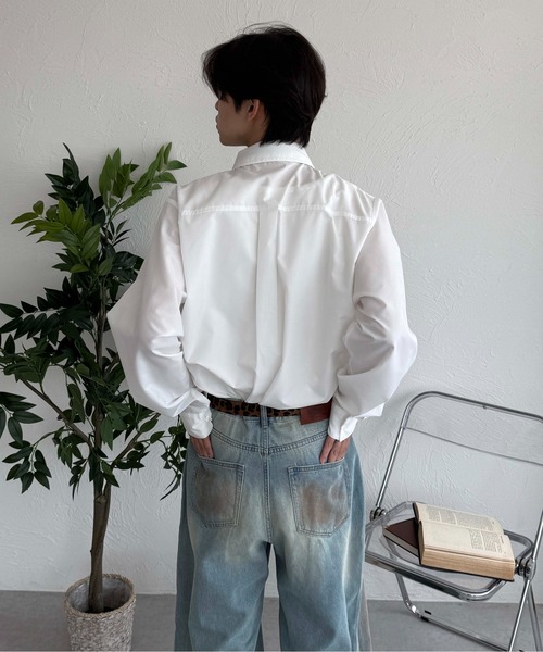 sedacle(セダクル)の「ネクタイ付きスタッズシャツ(シャツ/ブラウス・レディース・オフホワイト/ライトブルー/ネイビー・SMALL/MEDIUM/LARGE)」の16枚目の写真