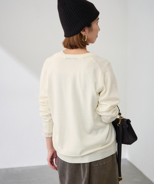 イタリアヤーン basic クルーカーディガン（カーディガン/ボレロ