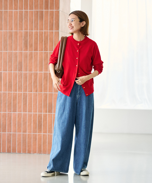 イタリアヤーン basic クルーカーディガン（カーディガン/ボレロ