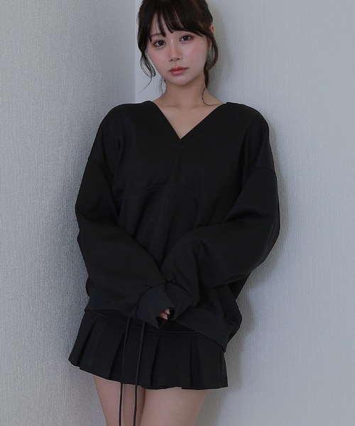 M DOLLY（エムドリー）の「gioia pleats mini skirt /ジョイアプリーツミニスカート（スカート・レディース・ブラック/ベージュ/グレー・S/M）」の4枚目の写真