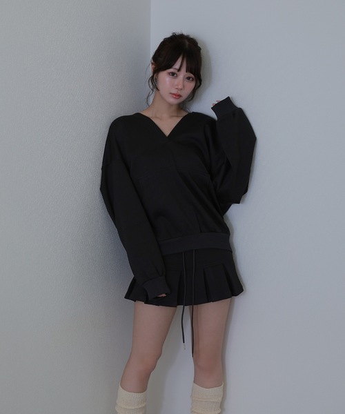 M DOLLY（エムドリー）の「gioia pleats mini skirt /ジョイアプリーツミニスカート（スカート・レディース・ブラック/ベージュ/グレー・S/M）」の7枚目の写真