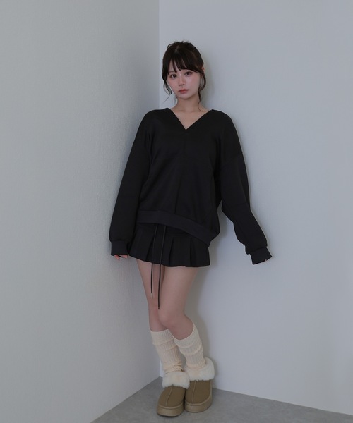 M DOLLY（エムドリー）の「gioia pleats mini skirt /ジョイアプリーツミニスカート（スカート・レディース・ブラック/ベージュ/グレー・S/M）」の8枚目の写真