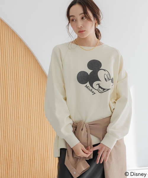 Elura(エルーラ)の「【GOODROCKSPEED】別注 /Mickey/ プリントスウェット /590666(スウェット・レディース・チャコールグレー/ホワイト・FREE)」の3枚目の写真