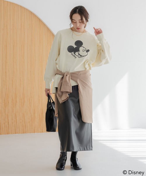 Elura(エルーラ)の「【GOODROCKSPEED】別注 /Mickey/ プリントスウェット /590666(スウェット・レディース・チャコールグレー/ホワイト・FREE)」の6枚目の写真