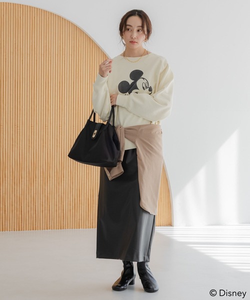 Elura(エルーラ)の「【GOODROCKSPEED】別注 /Mickey/ プリントスウェット /590666(スウェット・レディース・チャコールグレー/ホワイト・FREE)」の8枚目の写真